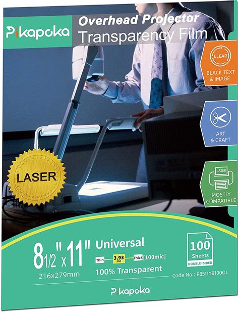 85x11 Transparency Film Ohp Overhead Projector Film 100 Sheets For