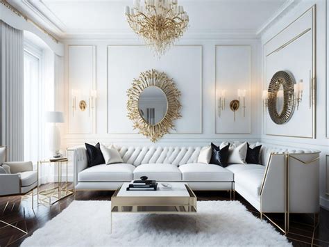 Premium Photo Luxury Rich Living Room Interior Design With Elegant