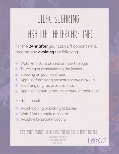 Aftercare Tips Ensure Best Service Results Lilac Sugaring Self