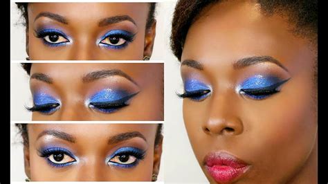 Blue And Silver Glitter Smokey Eye Makeup Tutorial Youtube