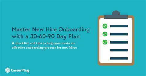 30 60 90 Day Onboarding Plan And Template Master New Hire Onboarding