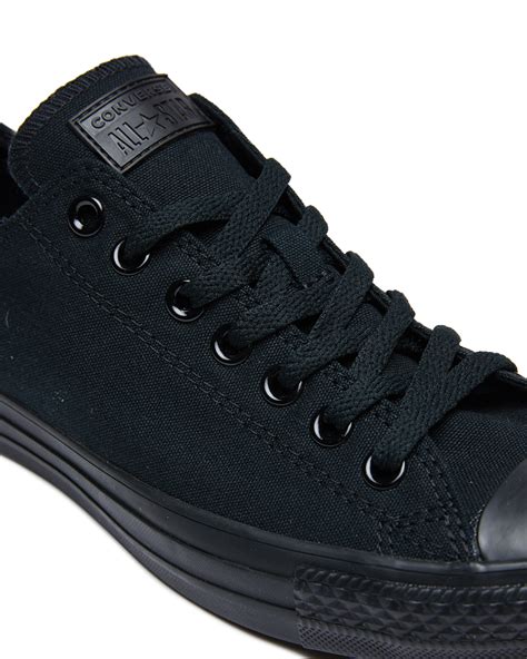 Converse Mens Chuck Taylor All Star Lo Shoe Black Monochrome Surfstitch