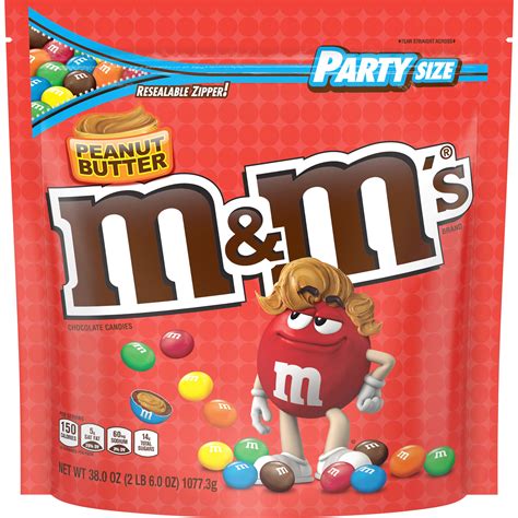 Mandms Peanut Butter Chocolate Candy Party Size 38 Ounce
