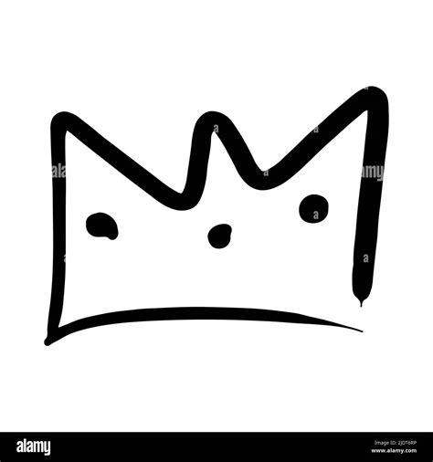 Hand Drawn Crown Vector Doodle Symbol Queen Luxury Sketch Art Royal