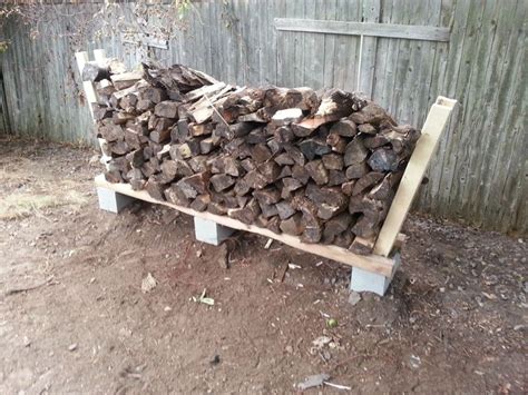 Diy Low Cost Firewood Rack Post Firewood Firewood Rack Firewood