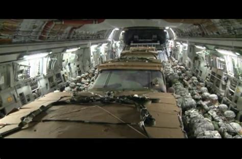 C 17 Airdrop Four Humvees And 50 Paratroopers