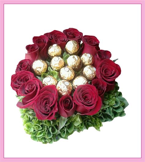 Arreglo De Rosas Rojas Y Chocolates 22 Piezas Florería Liliana