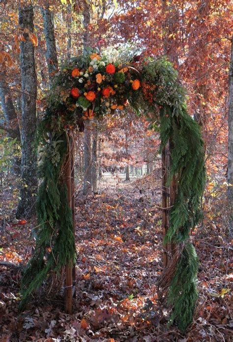 In The Woods Fall Wedding Arches Woodland Wedding Wedding Arch