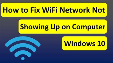 How To Fix WiFi Network Not Showing Up On Computer Windows YouTube