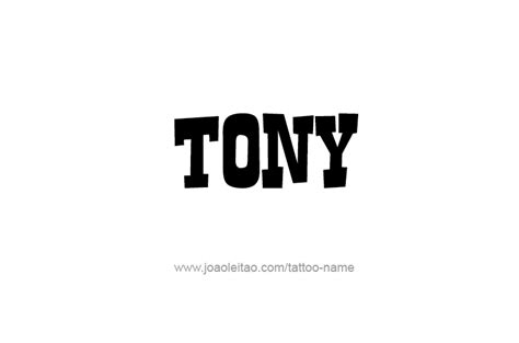 Tony Name Tattoo Designs