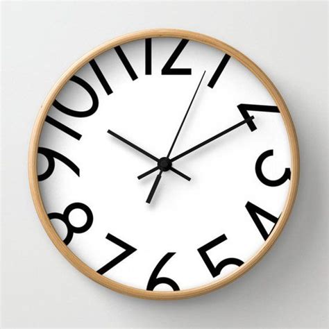 Wall Clock With Big Numbers With A Bold Typographic Effect This