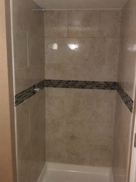 Laying them staggered at half can result in the edges not being flush or even. Small 36x36 shower. Decided to use 12x24 tile. | Small ...