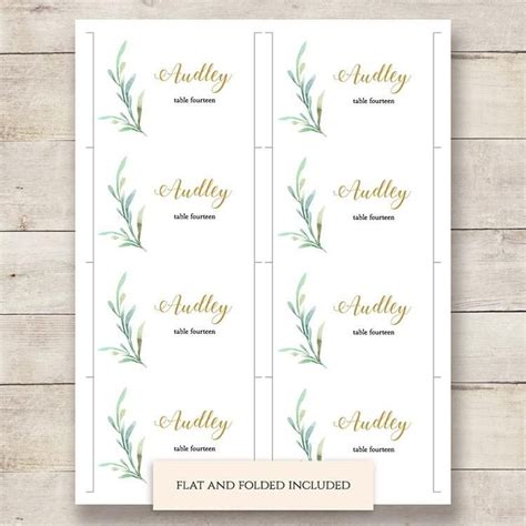 Printable Greenery Wedding Place Cards Diy Place Cards Printable Place