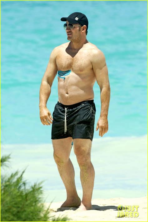 Photo Chris Pratt Goes Shirtless In Hawaii Athletic Tape Photo Just Jared