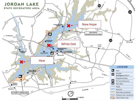 Jordan Lake Nc Map Table Rock Lake Map