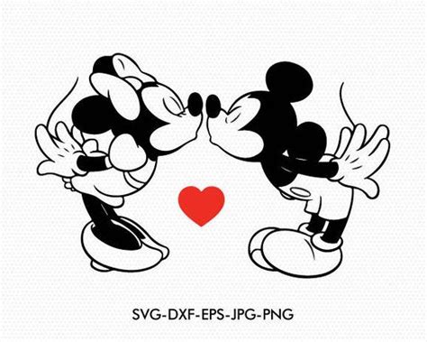Mickey Minnie Svg Disney Clipart Orejas Amor Beso Minnie Disney De