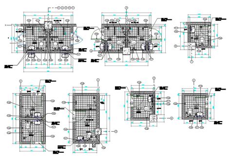 Autocad File Small Toilet Design Plan With Working Drawing Cadbull