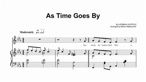 As Time Goes By Piano Sheet Music Youtube