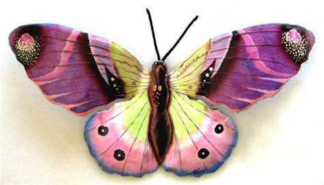 Butterfly Decor Pastel Purple And Green Butterfly Metal