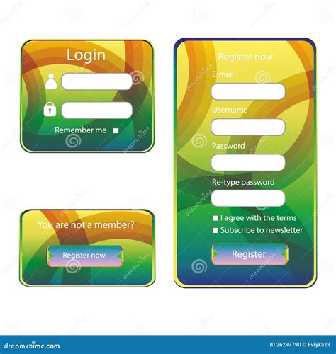 Modern web card form stock vector. Illustration of blank - 26297790