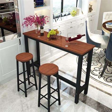 It will gain warm nuance on your kitchen. Bar Table Long Narrow - Summervilleaugusta.org