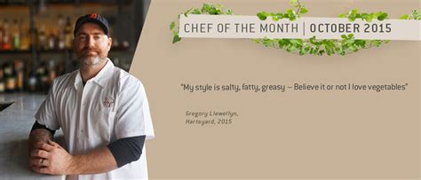 Chef Gregory Llewellyn Chef Of The Month October 2015