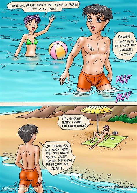 Threesome In The Nude Beach Free Cartoon Porn Comic Hd