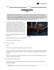 The storyteller short story questions and answers. commonlit_cooking-time_student.pdf - Name Class Cooking ...