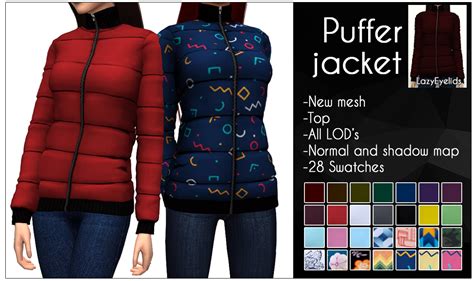 Sims 4 Cc Ts4 Puffer Jacket