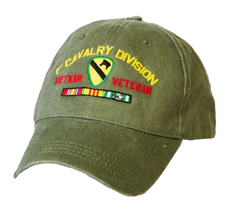 1st Cavalry Division Vietnam Veteran Od Green Cap New Vietnam Veteran