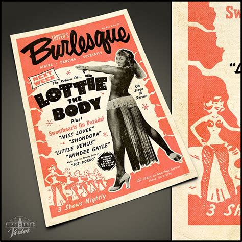 Lottie The Body Burlesque Poster — Electric Vector