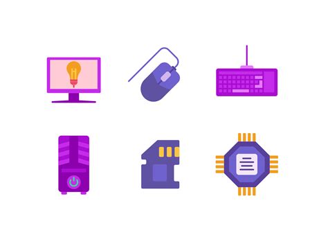 Computer Hardware Color Icons By Dighital On Dribbble