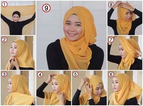 Cara Memakai Jilbab Segi Empat Simple Dan Modis