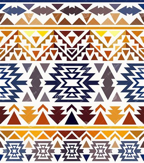 Seamless Colorful Navajo Pattern Stock Vector Illustration Of Design