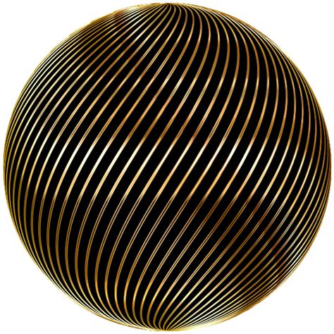 Spiral Sphere Gold Free Svg