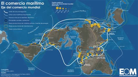 El Mapa Del Comercio Marítimo En El Mundo Mapas De El Orden Mundial Eom