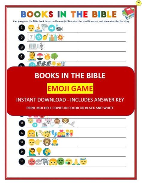 bible emoji games printable bundle bible emoji quiz bundle etsy