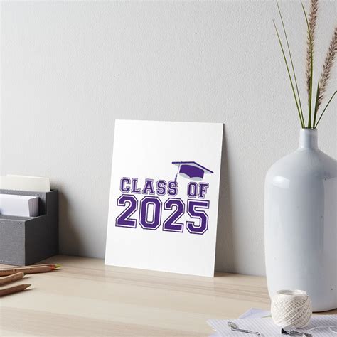 Class Of 2025 High School Graduation Art Board Print By