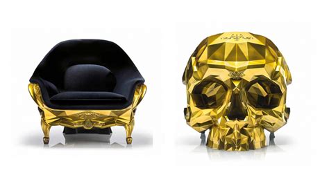 Gothic Luxe Gold Skull Chair By Harow Theluxecafe