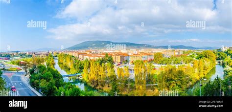 Aerial View Of Pamplona Spain Stock Photo Alamy
