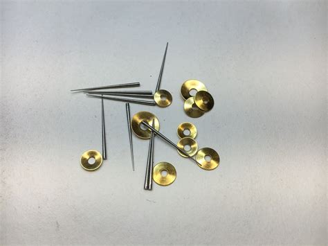 Brass Washers And Tapered Pins For Clock Repair To Hold Hands Set Of 20