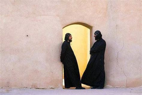 Coptic Orthodox Monks From El Baramous Monastery Egyptian Desert 2013