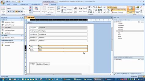 Adding A New Field To A Table And Form In Microsoft Access Youtube