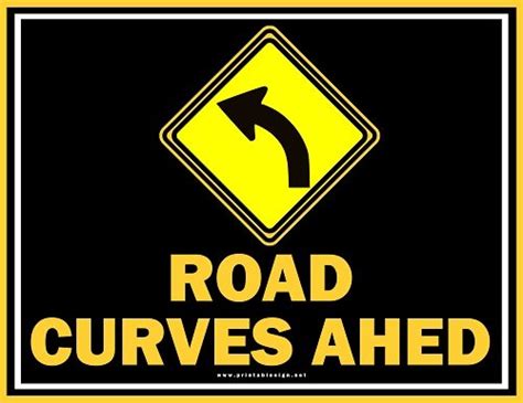Road Curves Ahead Sign Free Download