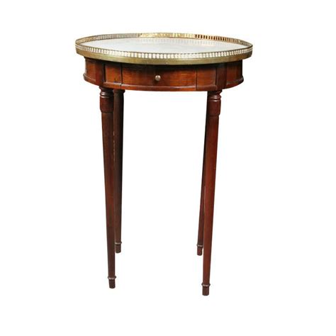 Small Louis Xvi Style Bouillotte Table With Marble Top From A Unique Collection Of Antique And