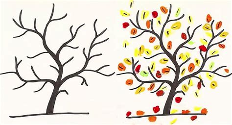 Как нарисовать осеннее дерево карандашом детям Деревология