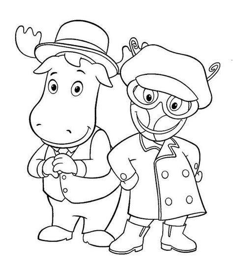 Tyrone And Uniqua From The Backyardigans Coloring Page Kids Play