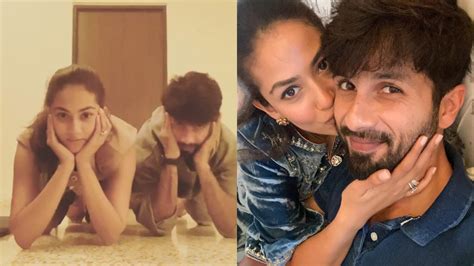 Shahid Kapoor Takes Center Of Gravity Challenge With Wife Mira Rajput Watch Video India Tv