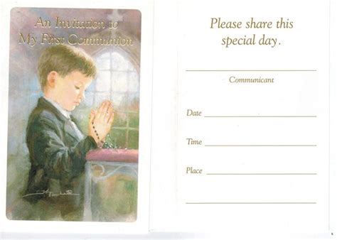 Buy First Communion Invitations For Boys 8 Per Pack With Envelopes