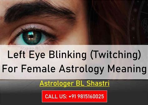 left eye twitching for female astrology meaning